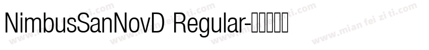 NimbusSanNovD Regular字体转换